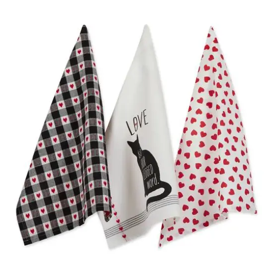 Assorted Cat Love Dishtowel (Set of 3) {1}