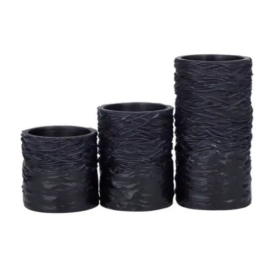 Black Coastal Flameless Candle Set {5}