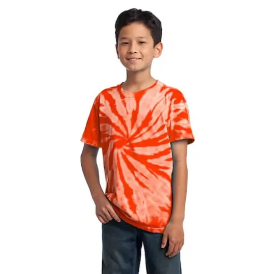 Port & Company&reg; Youth Tie-Dye T-Shirt Orange {4}