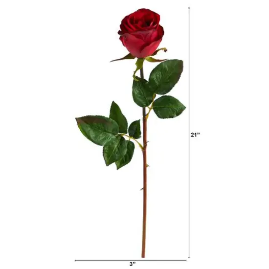 Red Rose Bud Stem, 6ct. {3}