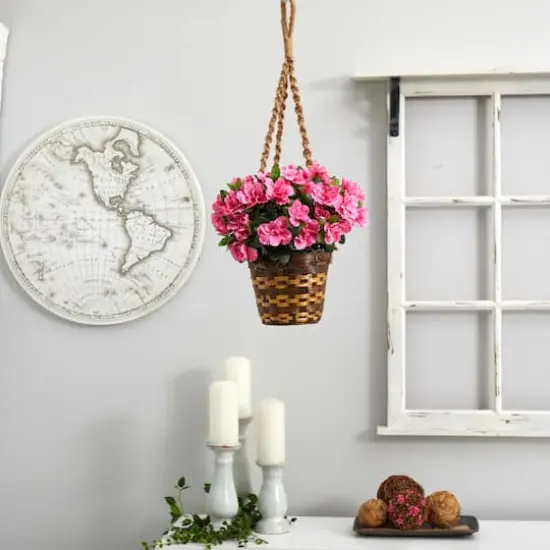 2.5ft. Pink Azalea Flowering Hanging Basket {5}
