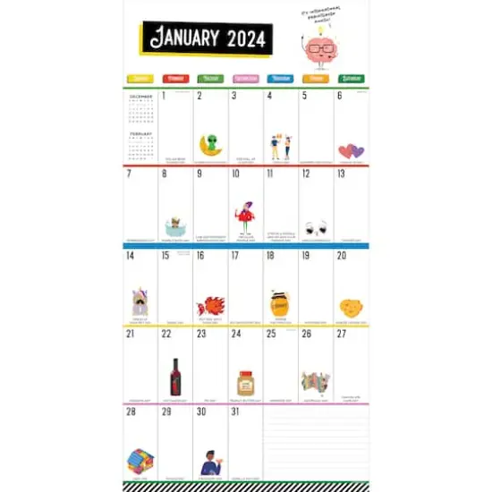 TF Publishing 2024 Every Day's A Holiday Wall Calendar {4}