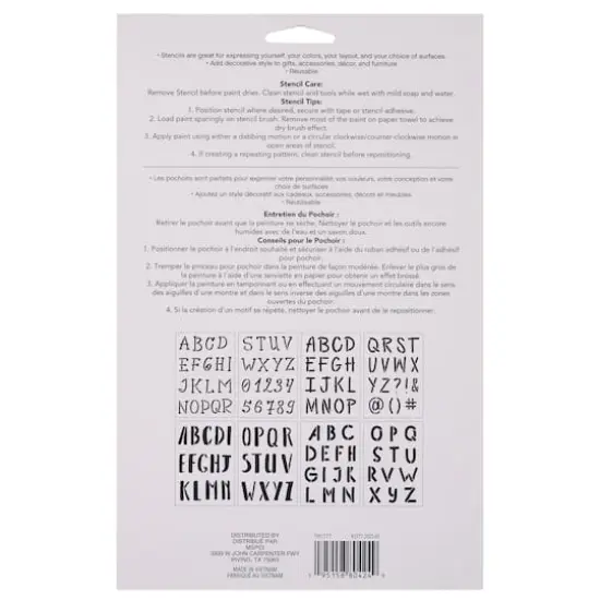 Alphabet Casual Stencils, 7" x 10" by Craft Smart&reg; {5}