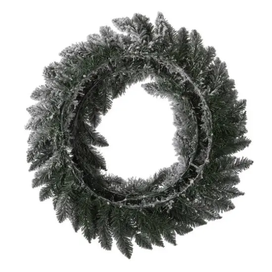 Glitzhome&reg; 24" LED Snow Flocked Christmas Wreath {6}
