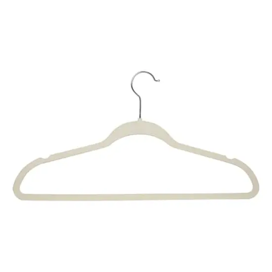Simplify Slim Velvet Suit Hangers, 25ct. Ivory {4}
