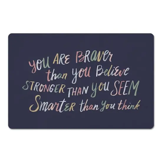 18" x 27" You Are Braver Than You Believe Floor Mat {1}