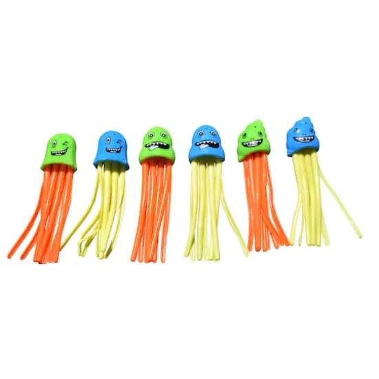 Pool Central 5" Multicolor Jellyfish Slow Sinking Dive Game, 6ct. {1}