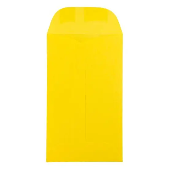 JAM Paper Colored #3 Coin Business Envelopes, 50ct. Yellow {4}