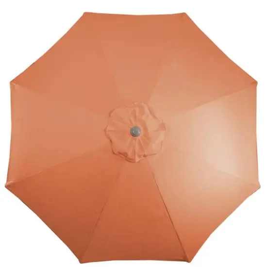 9ft. Outdoor Patio Market Umbrella with Hand Crank & Tilt Orange/Brown {5}
