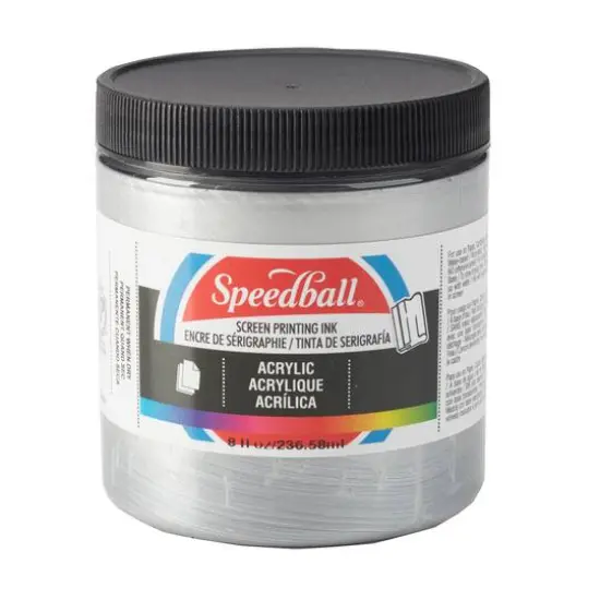 Speedball&reg; Acrylic Screen Printing Ink, 8oz. Silver {1}
