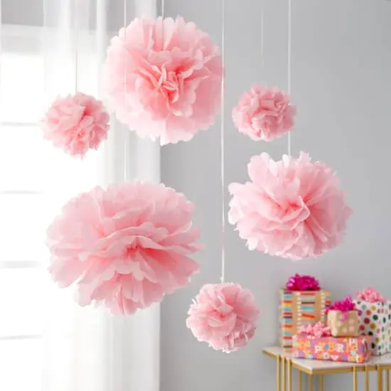 Light Pink Paper Pom Poms By Celebrate It&trade; {3}