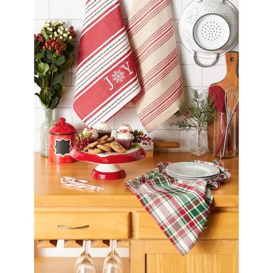 DII&reg; Assorted Joy Snowflake Dishtowel Set {12}
