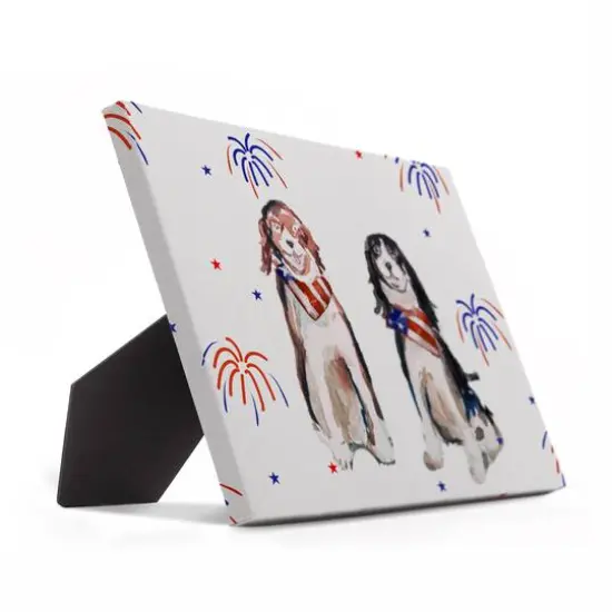 10" American Dogs Tabletop Canvas {3}