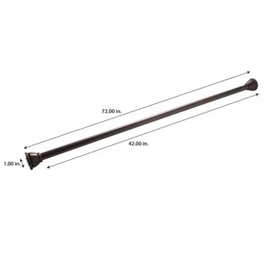 Bath Bliss Bronze Tension Shower Rod {6}