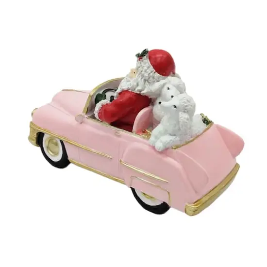 10" Santa & Poodles in Pink Car Tabletop D&eacute;cor by Ashland&reg; {4}