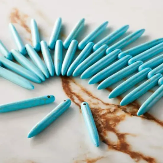 Reconstituted Turquoise Spike Beads, 40mm by Bead Landing&trade; {3}