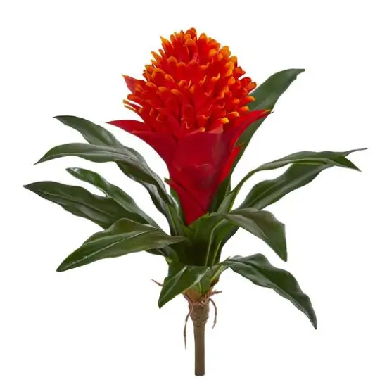14" Bromeliad Artificial Flower (Set of 8) {1}