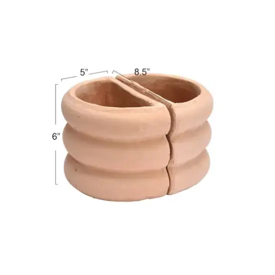 Hello Honey&reg; Terracotta Half Circle Vase Bookends, 2ct. Blush {5}