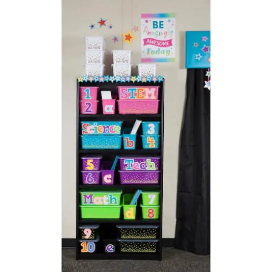 Teacher Created Resources&reg; Large Confetti Plastic Storage Bin, 3ct. Teal {5}