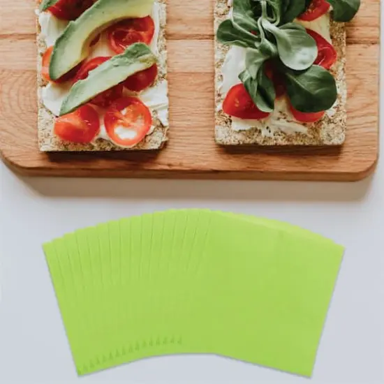 JAM Paper Medium Lunch Napkins, 100ct. Lime Green {3}
