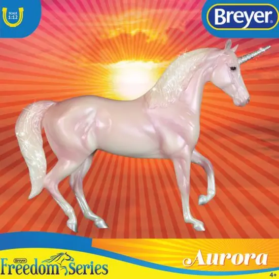 Reeves Breyer Freedom Series Aurora Unicorn Fantasy Horse Model Toy {5}