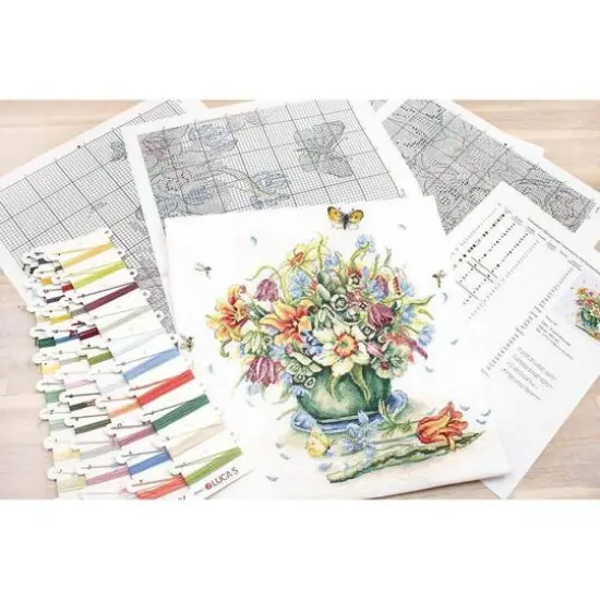 Luca-s April Bouquet Counted Cross Stitch Kit {4}