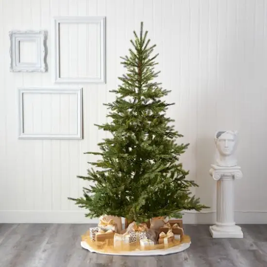 7ft. Unlit North Carolina Spruce Artificial Christmas Tree {7}