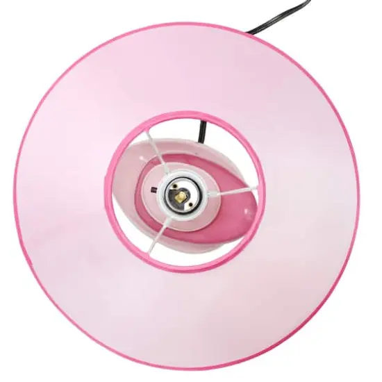 Simple Designs 17.5" Ceramic Stone Table Lamp Shades of Pink {6}
