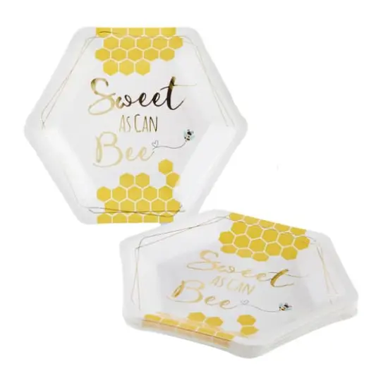 Kate Aspen&reg; 7" Sweet As Can Bee Paper Plates, 32ct. {1}