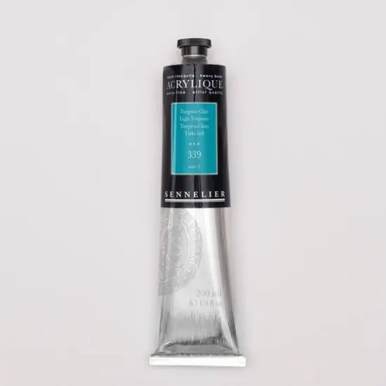 Sennelier Extra Fine Artists' Acrylic Paint, 200mL 339 Light Turquoise {1}
