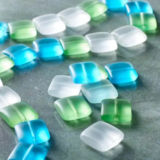 Matte Multicolored Glass Square Beads, 11mm by Bead Landing&trade; {3}