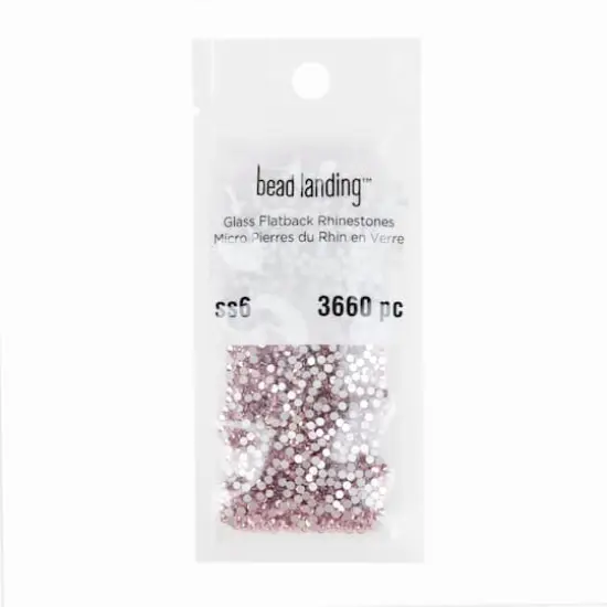 SS6 Glass Round Flatback Rhinestones by Bead Landing&trade; Light Rose {1}