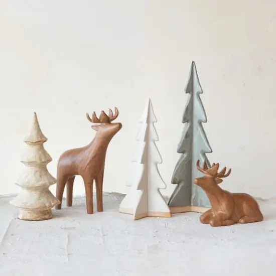 Hello Honey&reg; 14.25" Cream Reactive Glaze Decorative Stoneware Tree {3}