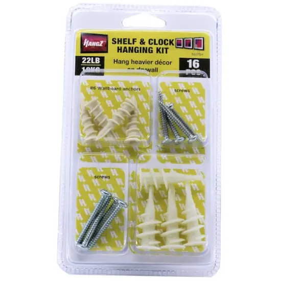 HangZ&reg; 22lb. Shelf & Clock Hanging Kit {1}