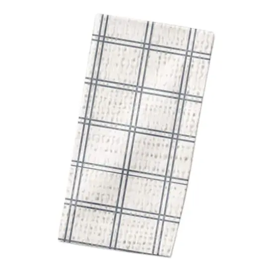 Slate Windowpane Pattern 10" x 10" Cotton Twill Napkin {3}