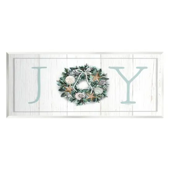 Stupell Industries Joy Holiday Seashell Wreath Wall Plaque Art {1}