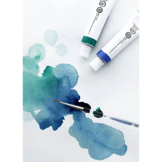 Connoisseur&reg; Gold Taklon Short Handle Colossal Round Brush {5}