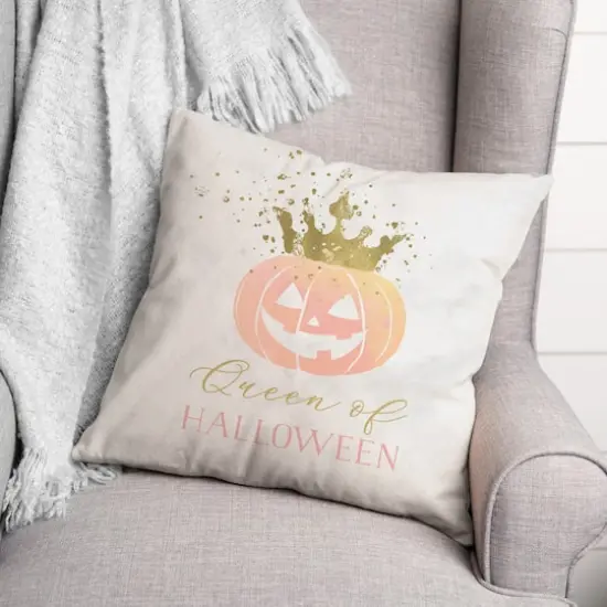 Queen Of Halloween Throw Pillow {3}