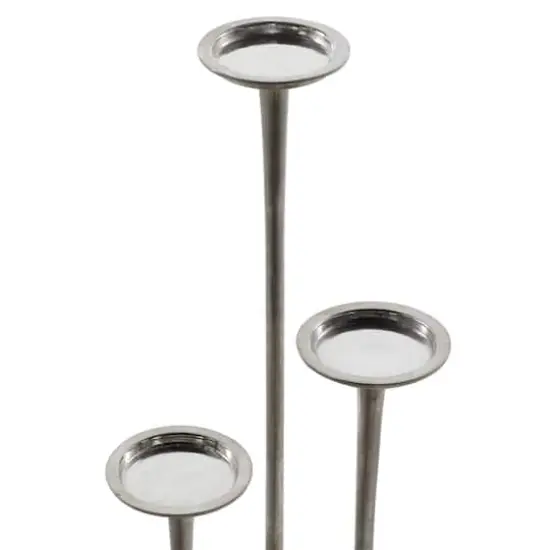 Aluminum Modern Candle Holder Set Silver {6}