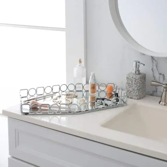 Home Details Circles & Squares Large Mirror Vanity Tray {3}