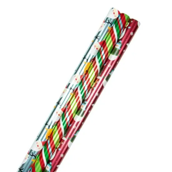 JAM Paper Jolly Winter Christmas Gift Wrap Set, 3ct {5}