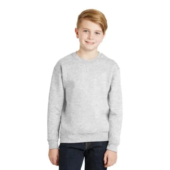 JERZEES&reg; NuBlend&reg; Crewneck Youth Sweatshirt Ash {4}