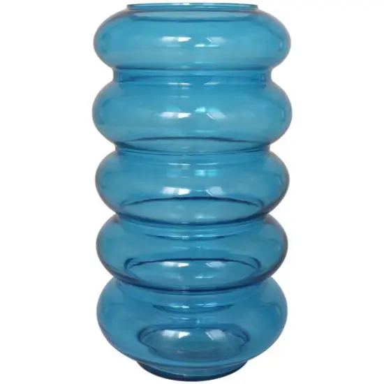 Blue Bubble Glass Vase Set {9}