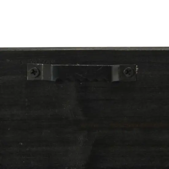 Hello Honey&reg; Black Firwood & Rattan Wall Mirror {6}