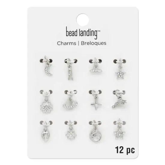 Silver Outer Space Charms by Bead Landing&trade; {1}