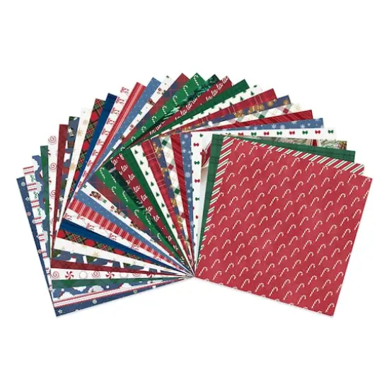 12" x 12" Peppermint Plaid Paper Pad, 90 Sheets by Recollections&trade; {3}