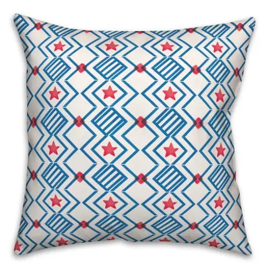 Stars & Stripes Pattern Indoor/Outdoor Pillow {1}