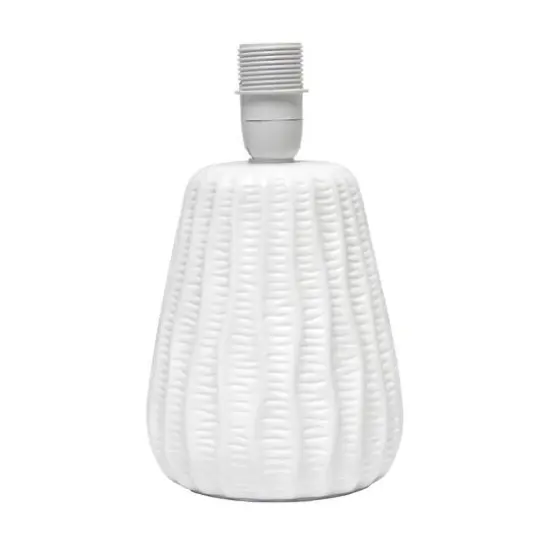 Simple Designs 11" Mini Ceramic Pastel Table Lamp Off White {8}