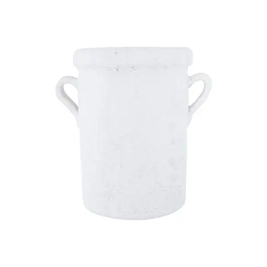 Hello Honey&reg; 11" Glazed Decorative Coarse Terracotta Crock with Handles {3}