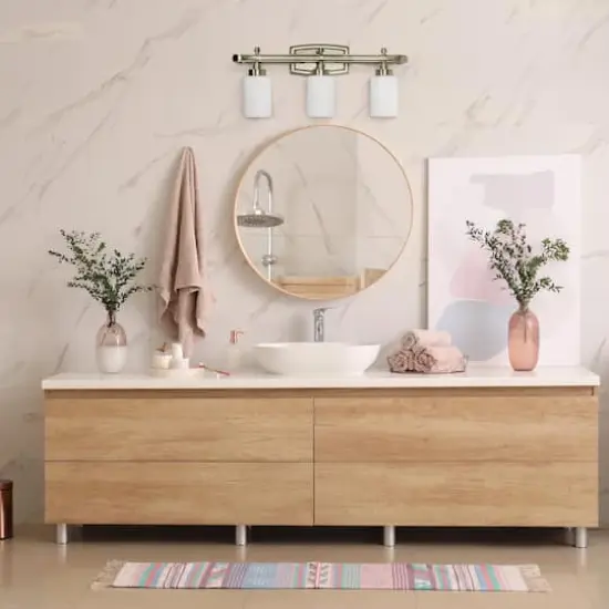 Lalia Home Essentix 23" 3-Light Vanity Fixture Antique Brass {3}